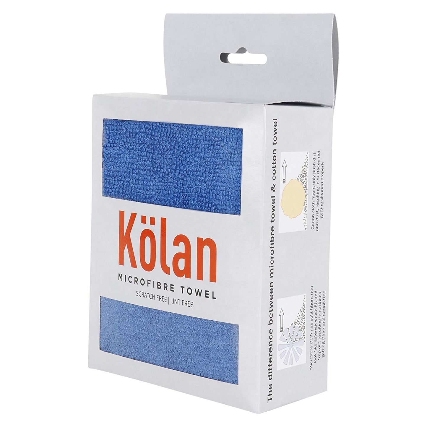 Kolan Microfiber Multipurpose Towel and Cleaning Cloth– 40x40Cm - 2 Towel/Pack (Extra Large) - Blue