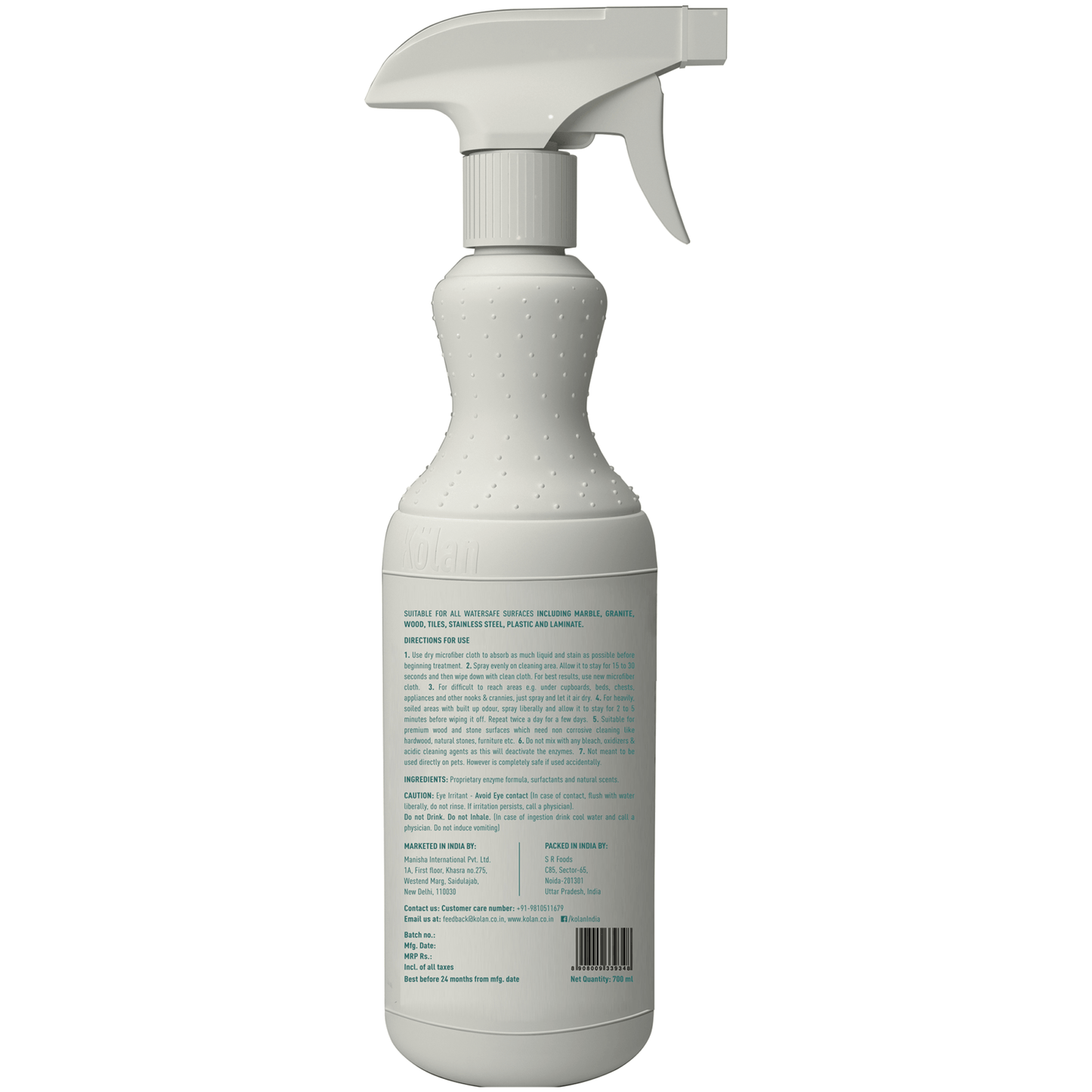 Kolan- Pet Stains & Odour Remover (For Hard Surfaces) 700ML