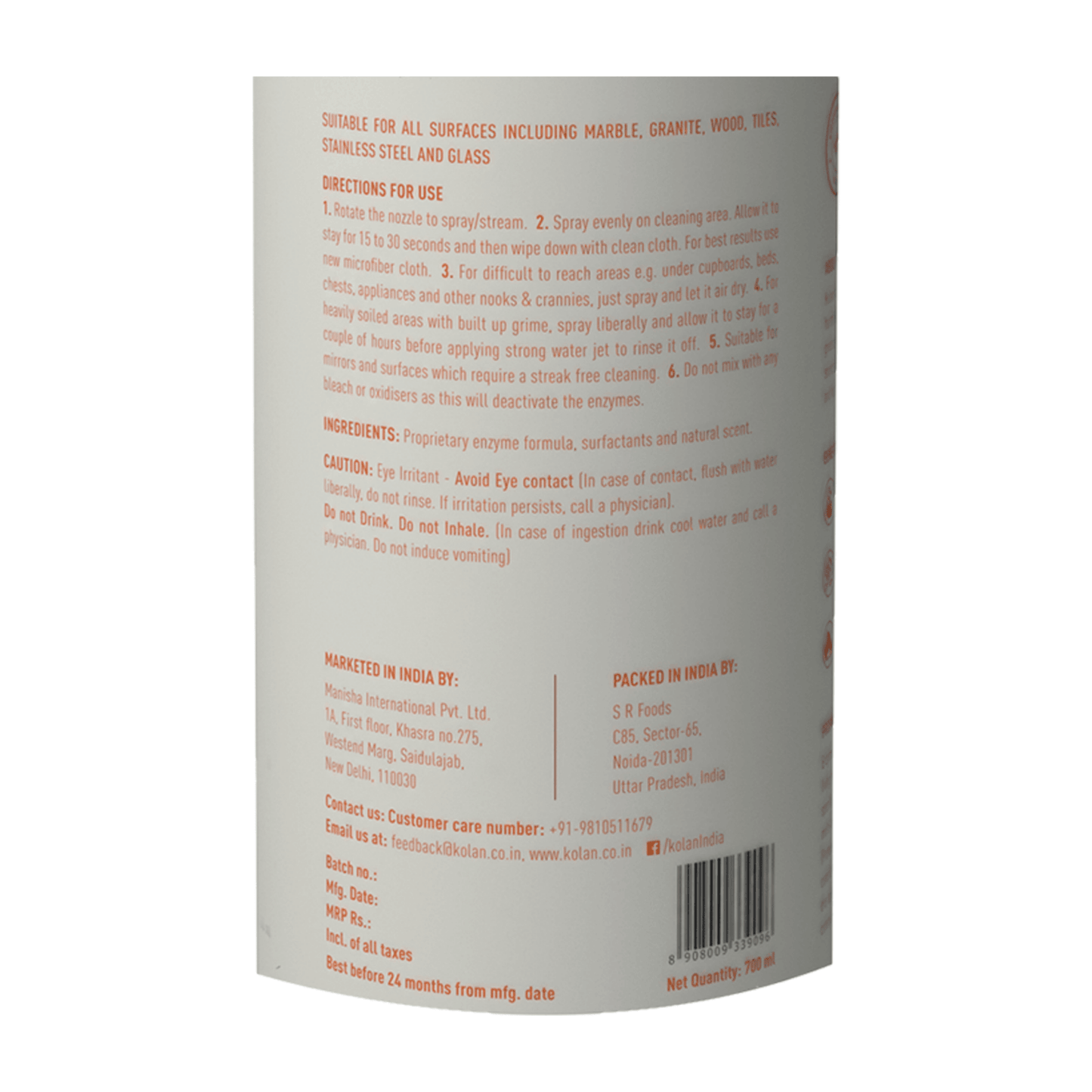 Kolan- All Purpose Surface Cleaner Spray 700ML