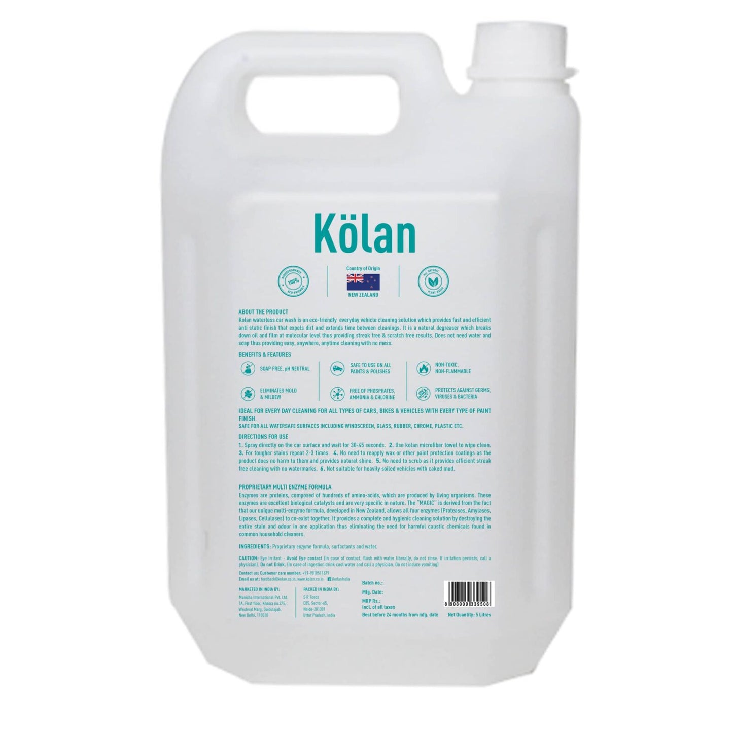 Kolan Waterless Nature’s Toughest Car Eco Wash Cleaner