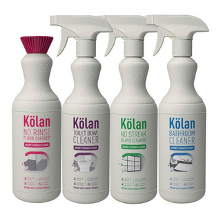 Kolan Organic Bathroom Cleaner | Toilet Bowl Cleaner | Floor Cleaner | Glass Cleaner - 700 ML Each (Combo Pack of 4)