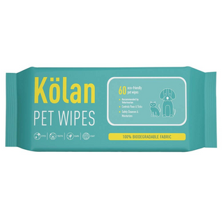 Kolan Pet Wipes – Gentle, Eco-Friendly Cleaning for Dogs, Cats & More (Pack of 60 Wipes)