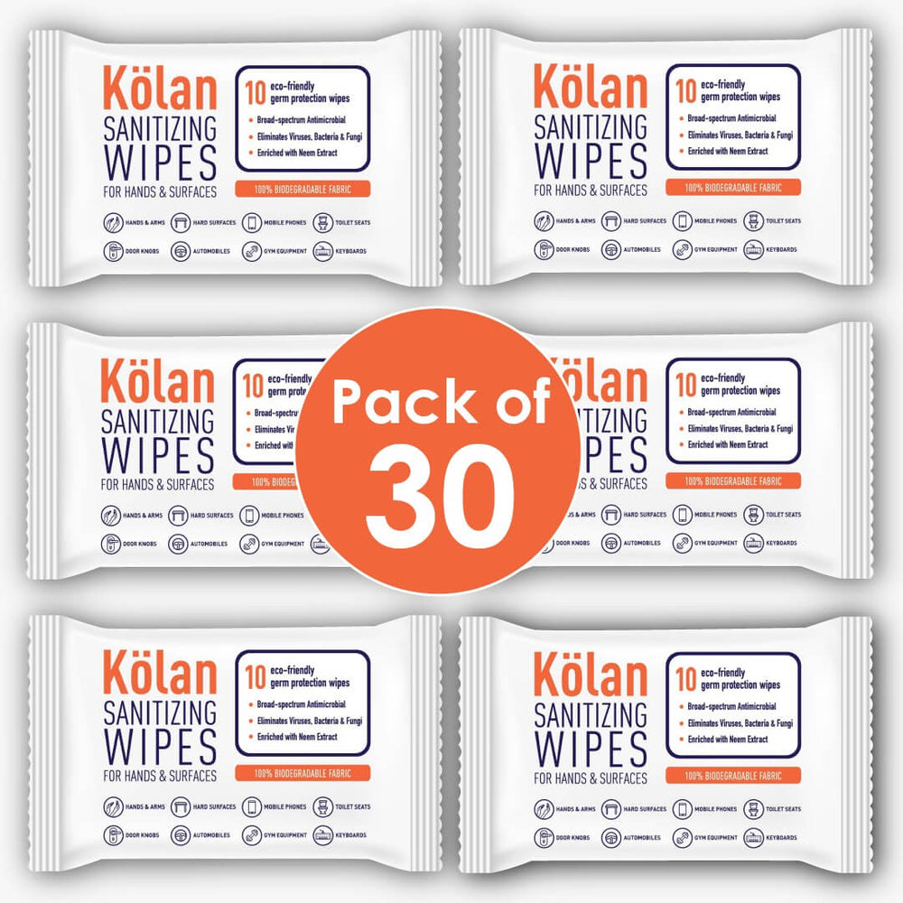 kolan sanitizing wipes pack of 30