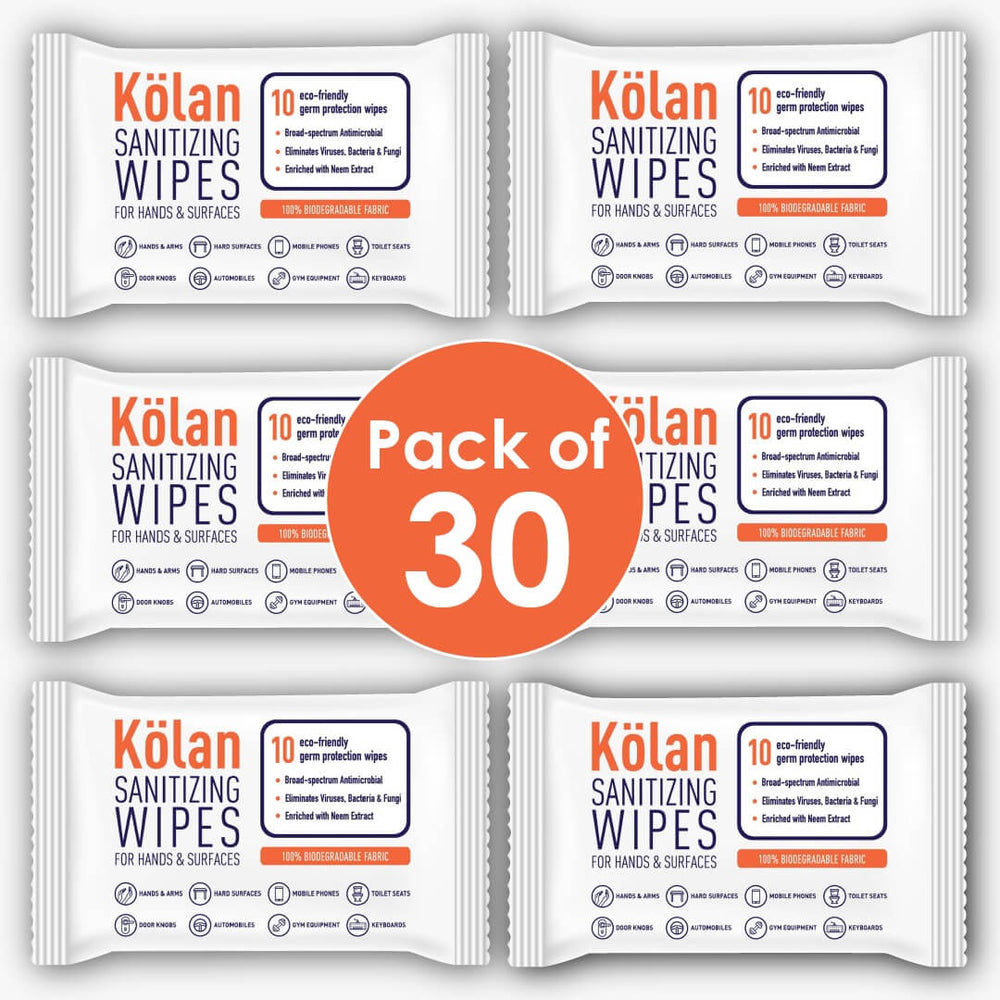 
                  
                    kolan sanitizing wipes pack of 30
                  
                