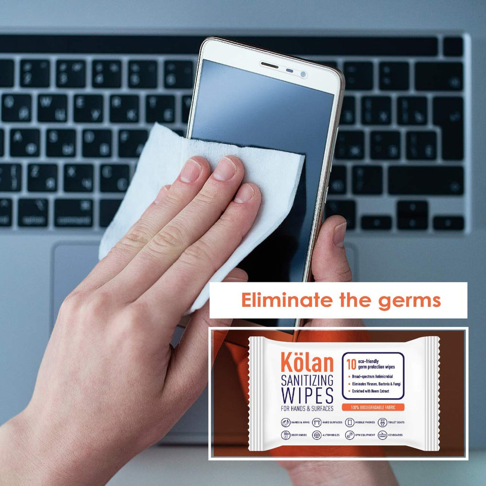 
                  
                    Kolan Eco Friendly Sanitizing Wipes For Hand & Surfaces (Pack of 4)
                  
                