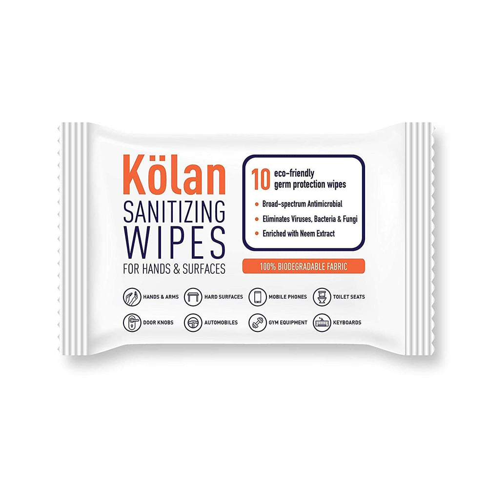 
                  
                    Kolan Eco Friendly Sanitizing Wipes For Hand & Surfaces (Pack of 4)
                  
                