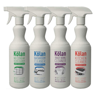 Kolan Organic Bathroom Cleaner| Toilet Bowl Cleaner | Glass Cleaner | Kitchen Cleaner - 700 ML Each (Combo Pack of 4)